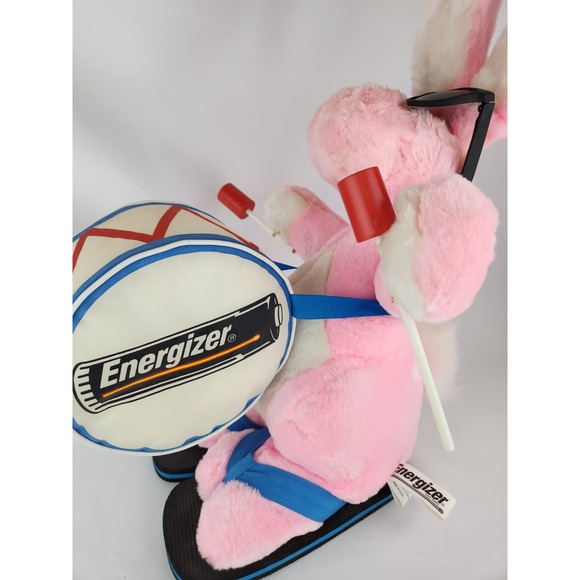 XL Vintage 1997 Energizer Bunny Pink Promotional Plush 22" Large Plush Rabbit - Picture 1 of 16